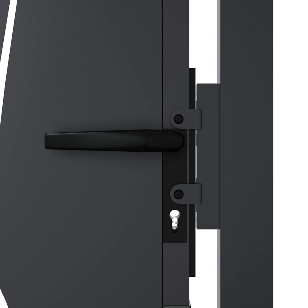 vidaXL Πόρτα Κήπου Ανθρακί 100x125 εκ. Σχέδιο Χαλυβδόφυλλου