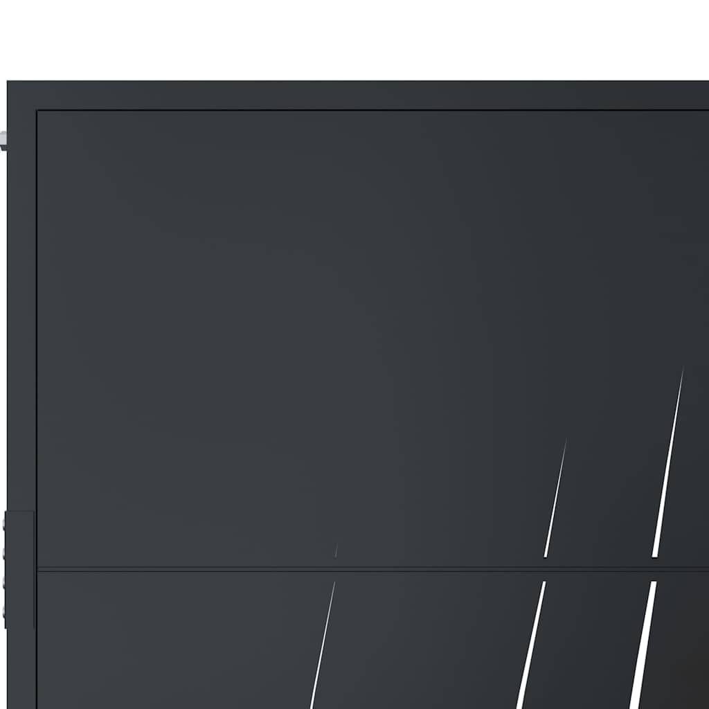 vidaXL Πόρτα Κήπου Ανθρακί 100x175 εκ. Σχέδιο Χαλυβδόφυλλου από Ατσάλι