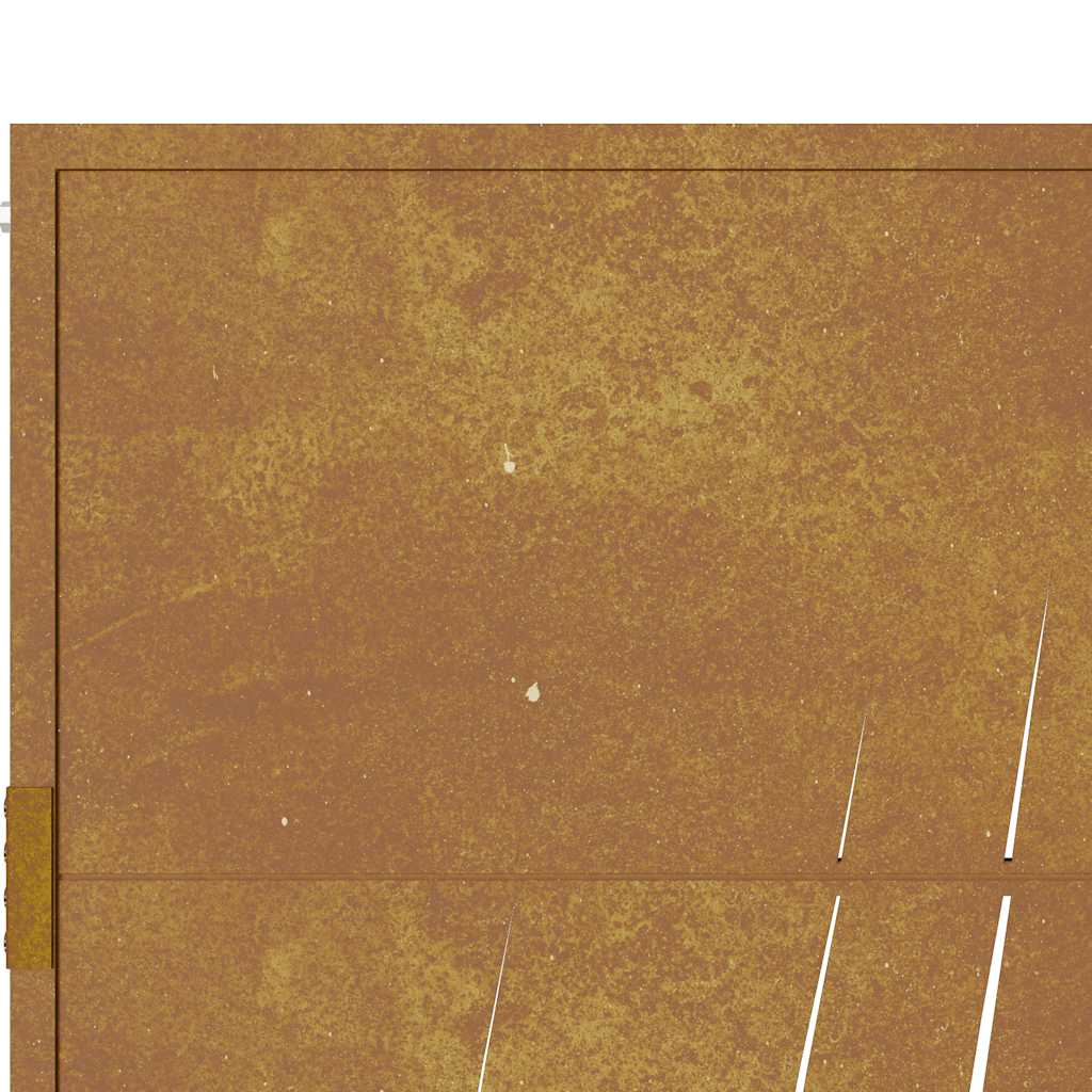 vidaXL Πόρτα Κήπου με Σχέδιο Χόρτου από Ατσάλι Corten 100x75 εκ.