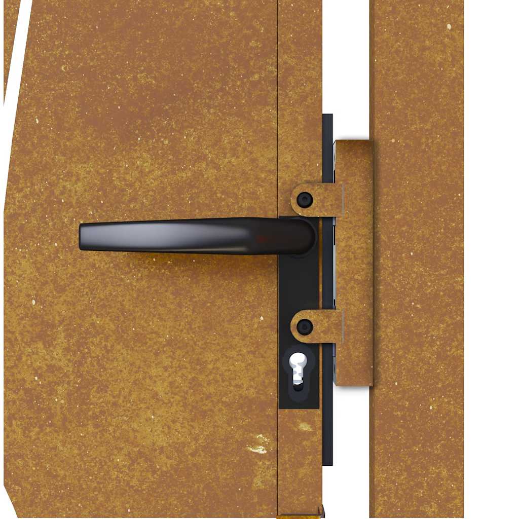 vidaXL Πόρτα Κήπου με Σχέδιο Χόρτου από Ατσάλι Corten 100x75 εκ.