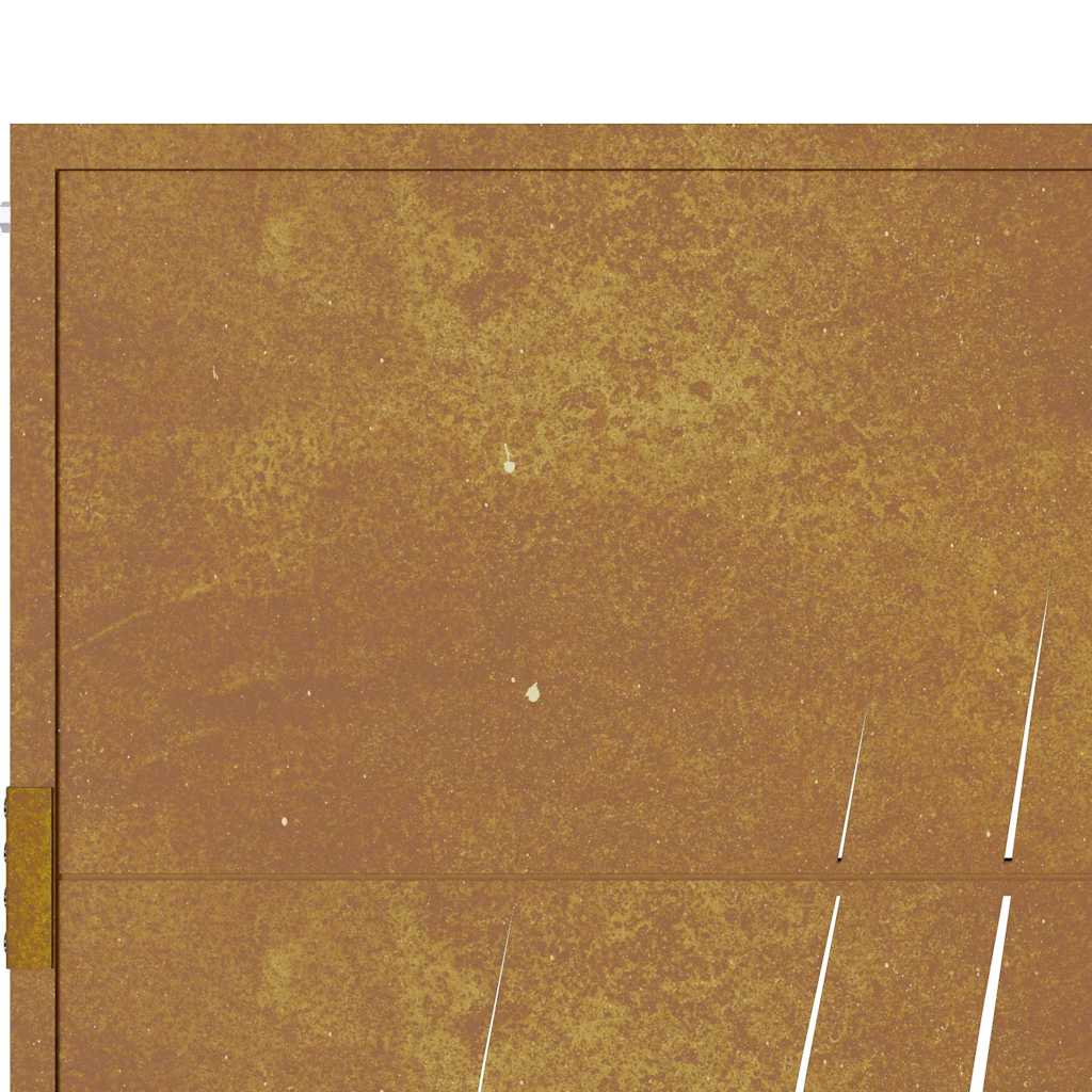 vidaXL Πόρτα Κήπου με Σχέδιο Χόρτου από Ατσάλι Corten 100x150 εκ.