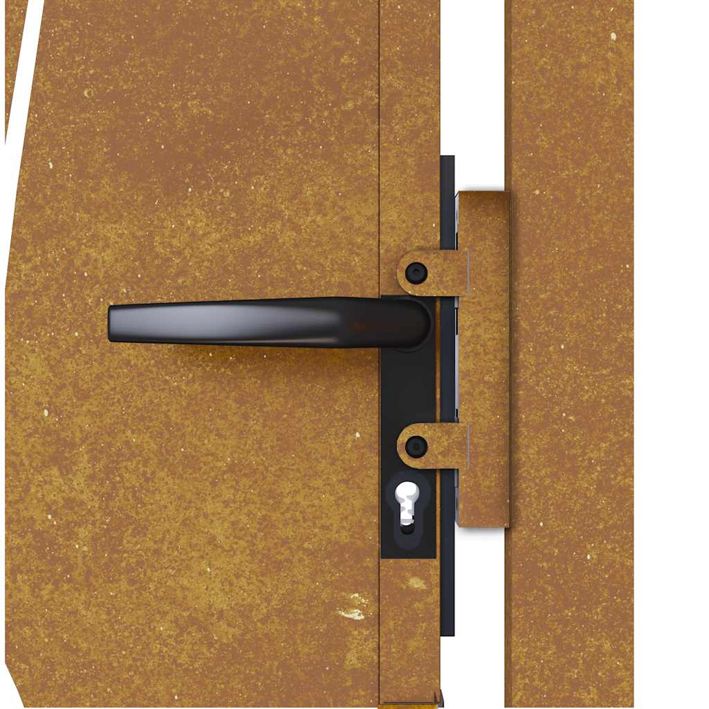 vidaXL Πόρτα Κήπου με Σχέδιο Χόρτου από Ατσάλι Corten 100 x 175 εκ.