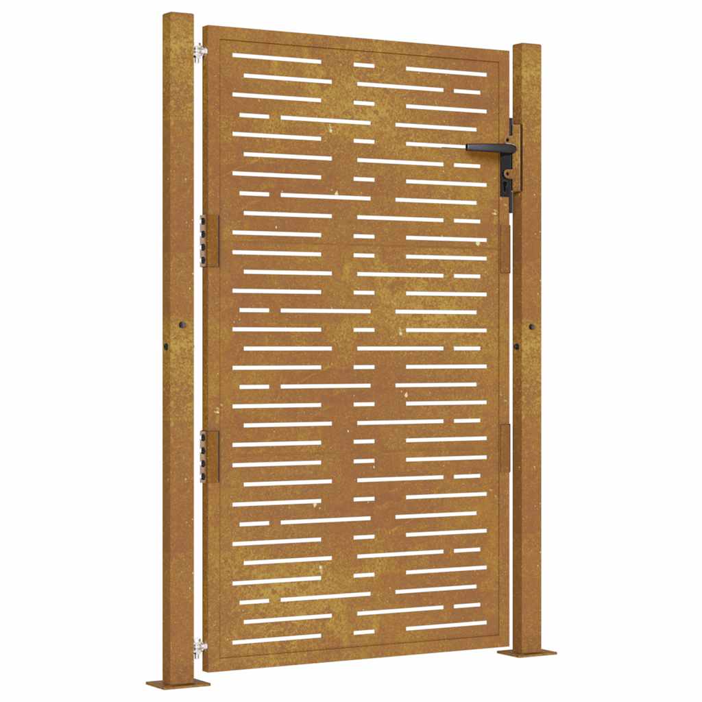 vidaXL Πόρτα Κήπου Τετράγωνη 100x125 εκ. από Ατσάλι Corten