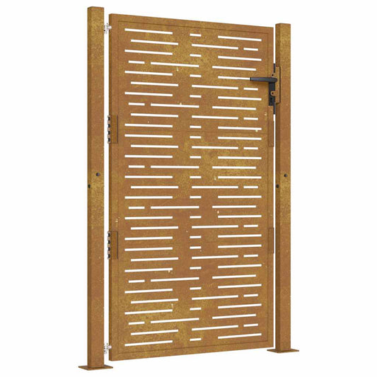 vidaXL Πόρτα Κήπου Τετράγωνη 100x125 εκ. από Ατσάλι Corten