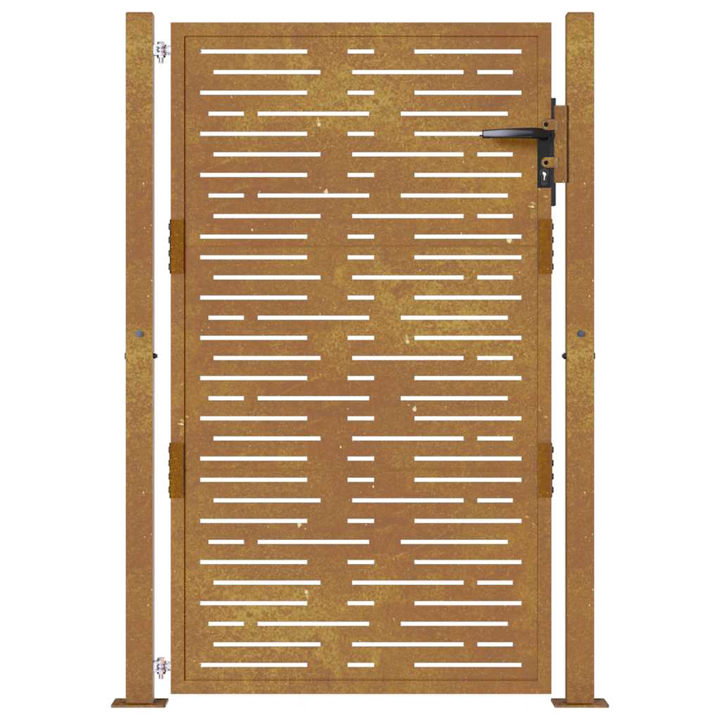 vidaXL Πόρτα Κήπου Τετράγωνη 100x125 εκ. από Ατσάλι Corten
