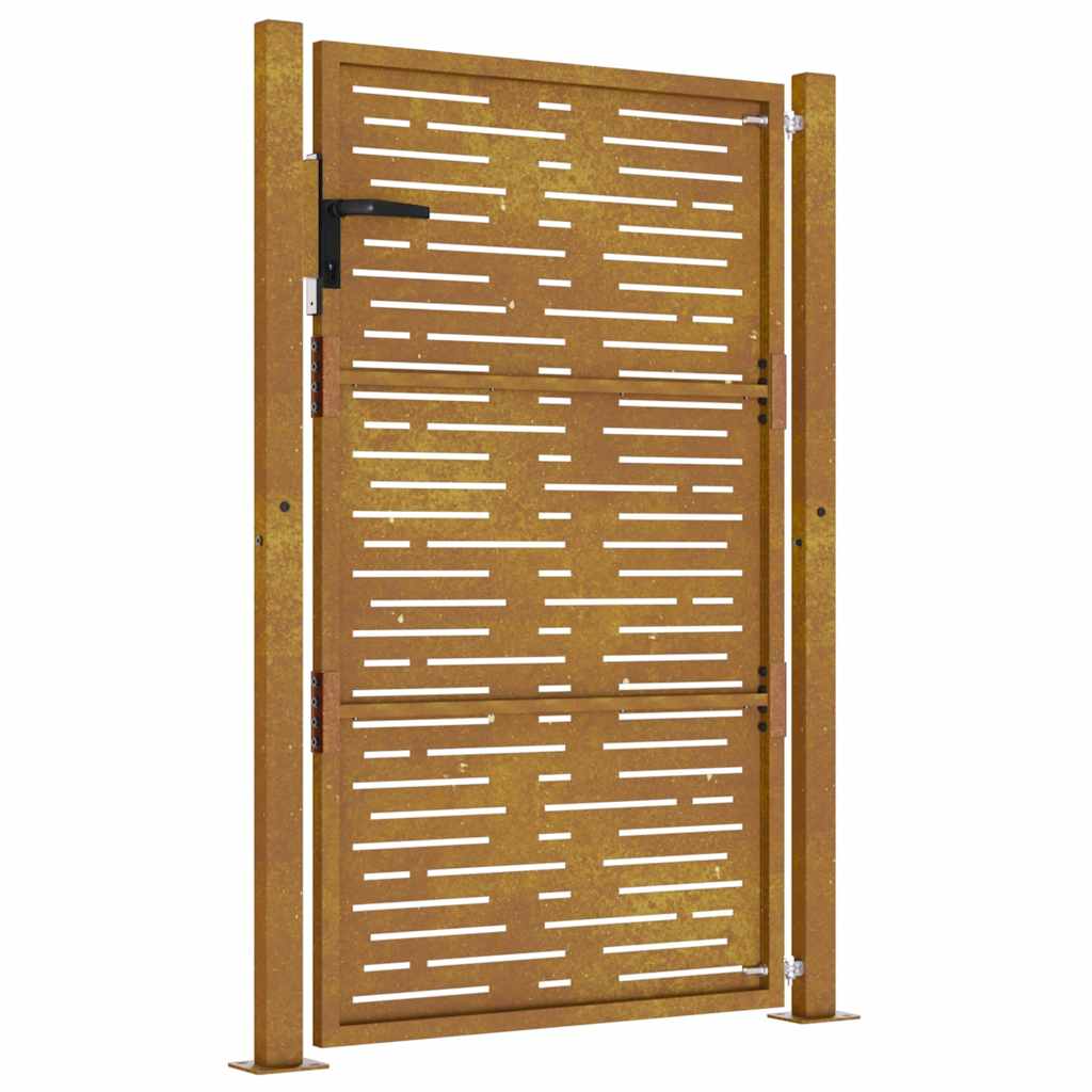 vidaXL Πόρτα Κήπου Τετράγωνη 100x125 εκ. από Ατσάλι Corten