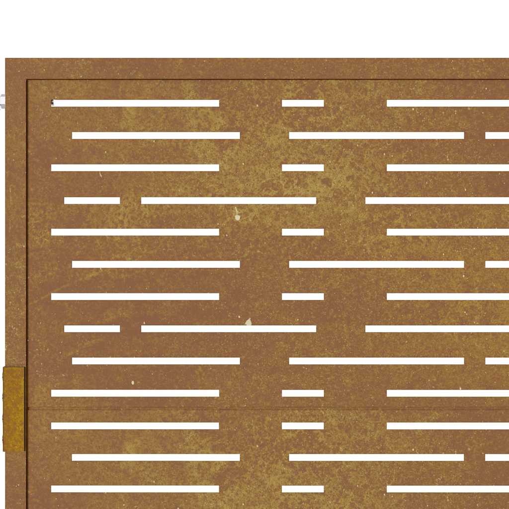 vidaXL Πόρτα Κήπου Τετράγωνη 100x125 εκ. από Ατσάλι Corten