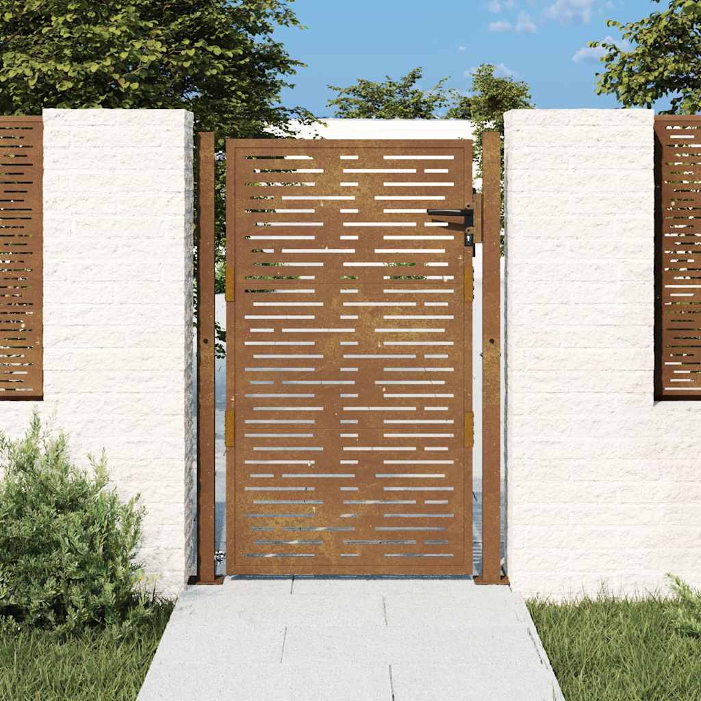 vidaXL Πόρτα Κήπου Τετράγωνη 100x150 εκ. από Ατσάλι Corten