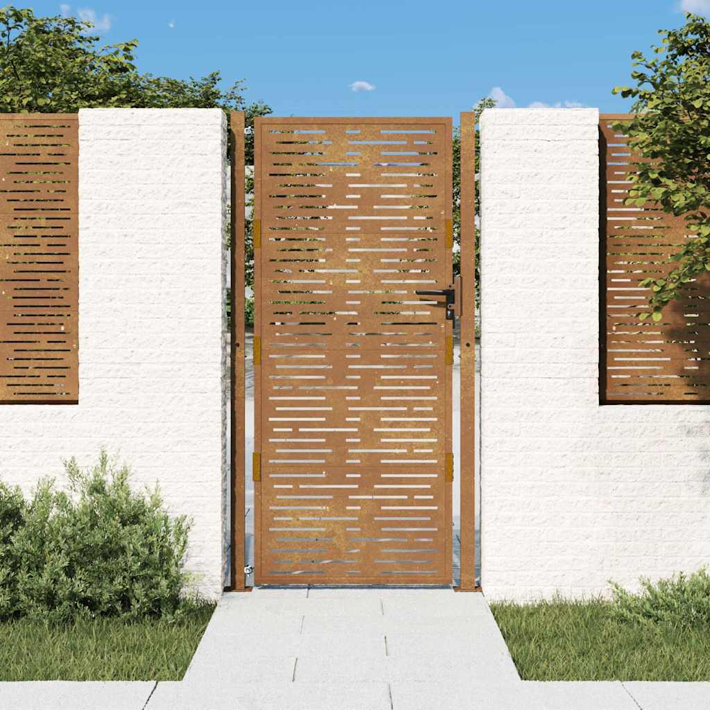 vidaXL Πόρτα Κήπου Τετράγωνη 100 x 175 εκ. από Ατσάλι Corten