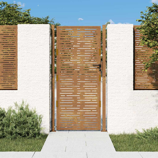 vidaXL Πόρτα Κήπου Τετράγωνη 100 x 175 εκ. από Ατσάλι Corten