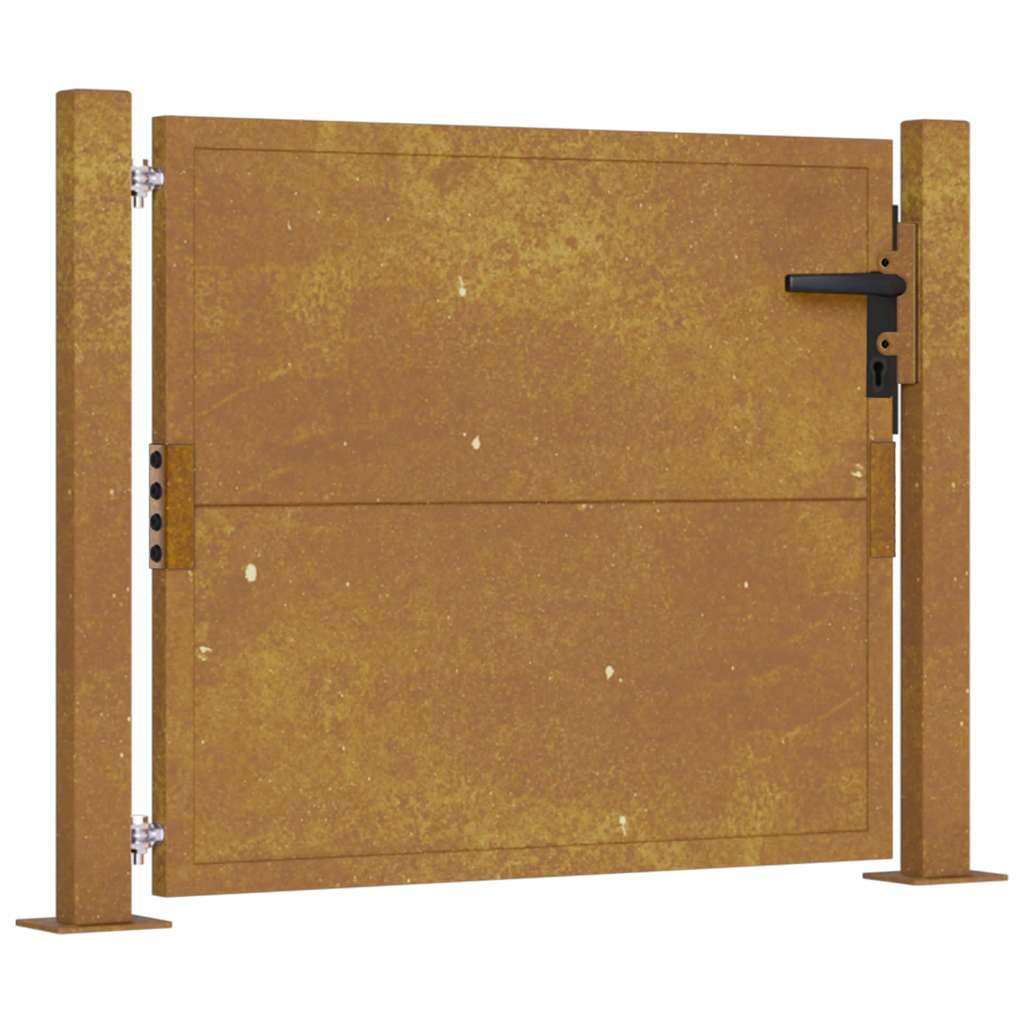 vidaXL Πόρτα Κήπου 100x100 εκ. από Ατσάλι Corten