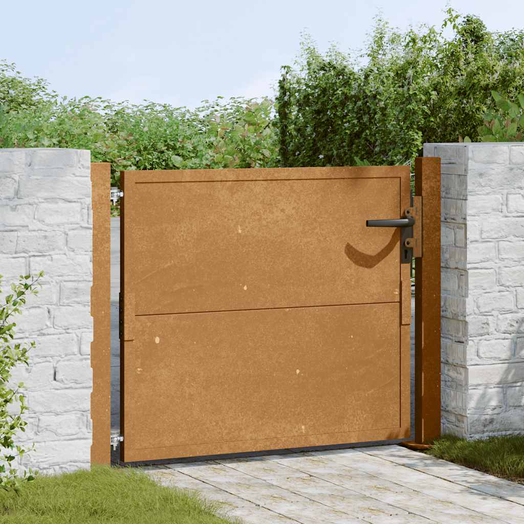vidaXL Πόρτα Κήπου 100x100 εκ. από Ατσάλι Corten