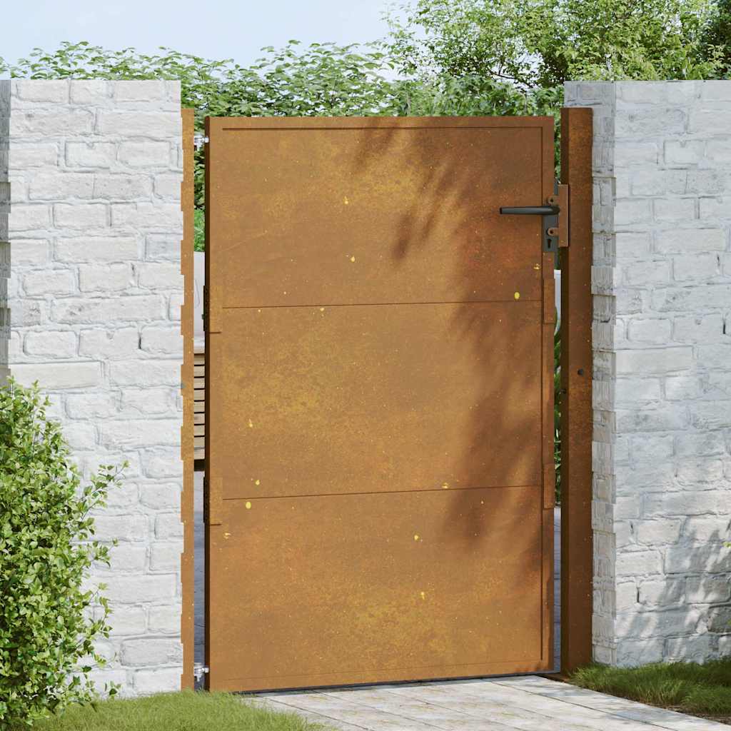 vidaXL Πόρτα Κήπου 100x125 εκ. από Ατσάλι Corten