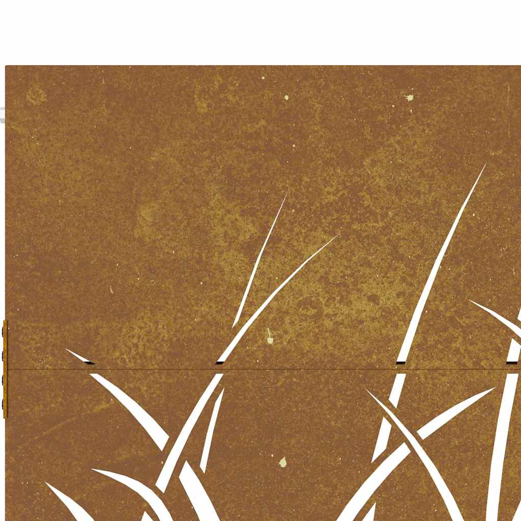 vidaXL Πόρτα Κήπου με Σχέδιο Χόρτου από Ατσάλι Corten 85x75 εκ.