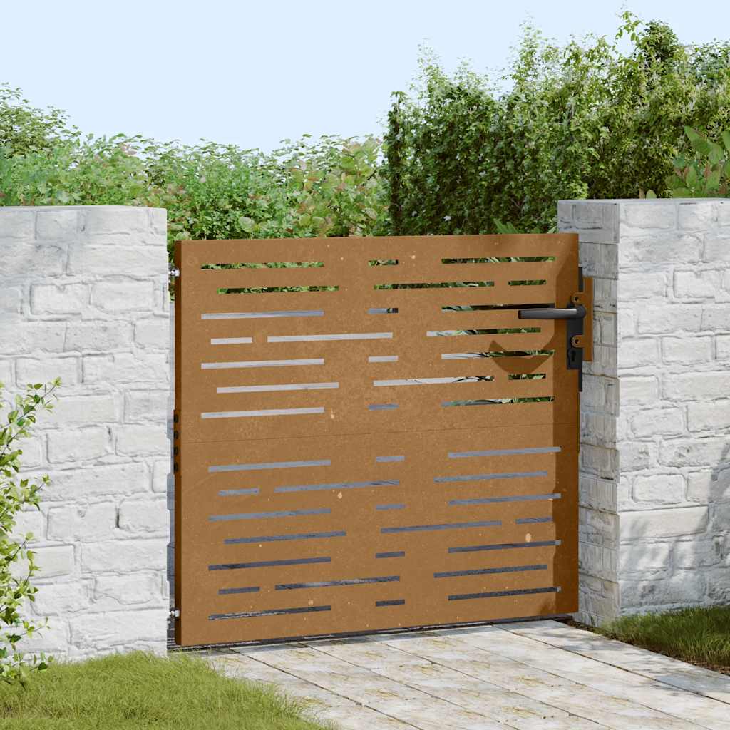 vidaXL Πόρτα Κήπου Τετράγωνη 85x75 εκ. από Ατσάλι Corten