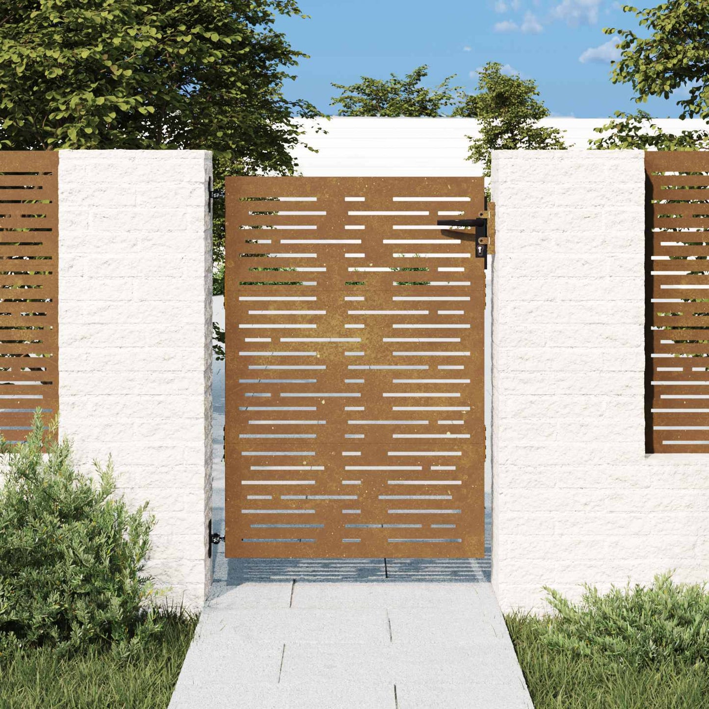 vidaXL Πόρτα Κήπου Τετράγωνη 85x150 εκ. από Ατσάλι Corten