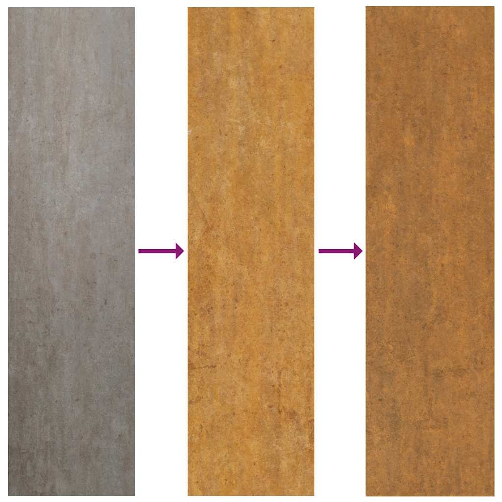 vidaXL Πόρτα Κήπου Τετράγωνη 100x150 εκ. από Ατσάλι Corten