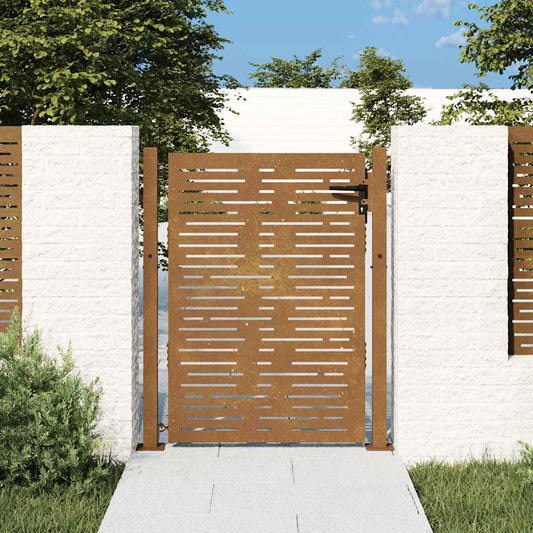 vidaXL Πόρτα Κήπου Τετράγωνη 100x150 εκ. από Ατσάλι Corten