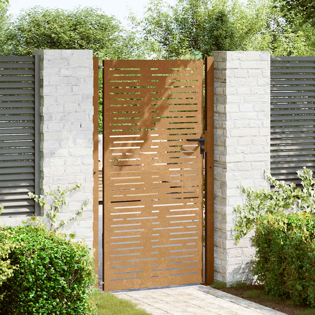 vidaXL Πόρτα Κήπου Τετράγωνη 100 x 175 εκ. από Ατσάλι Corten