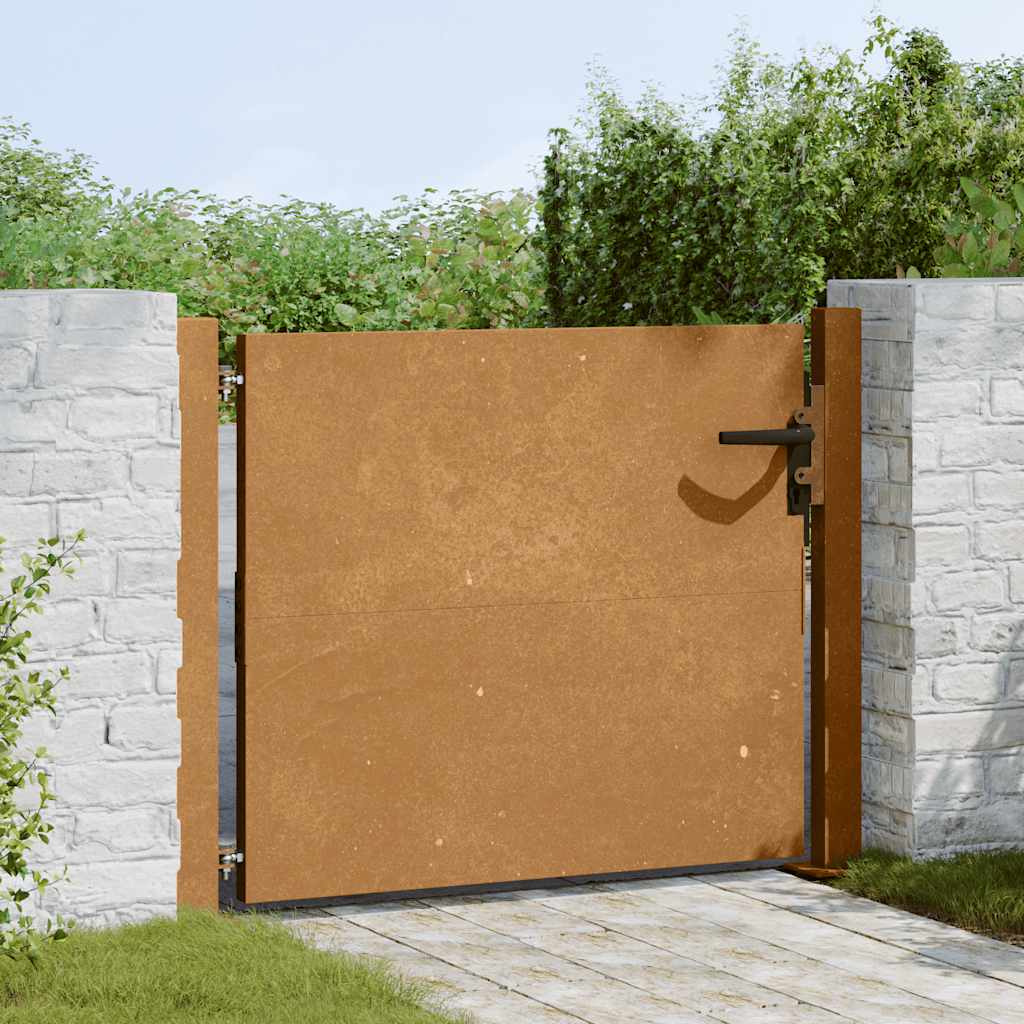 vidaXL Πόρτα Κήπου 100x100 εκ. από Ατσάλι Corten