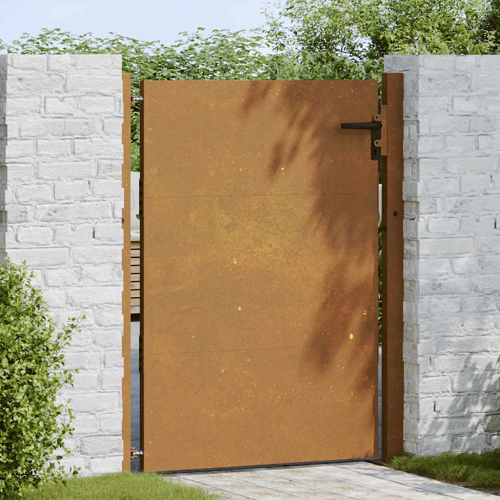 vidaXL Πόρτα Κήπου 100x125 εκ. από Ατσάλι Corten