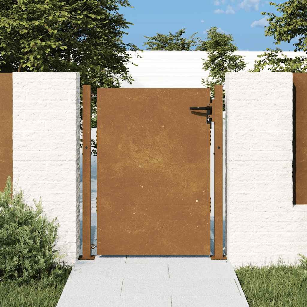 vidaXL Πόρτα Κήπου 100x125 εκ. από Ατσάλι Corten