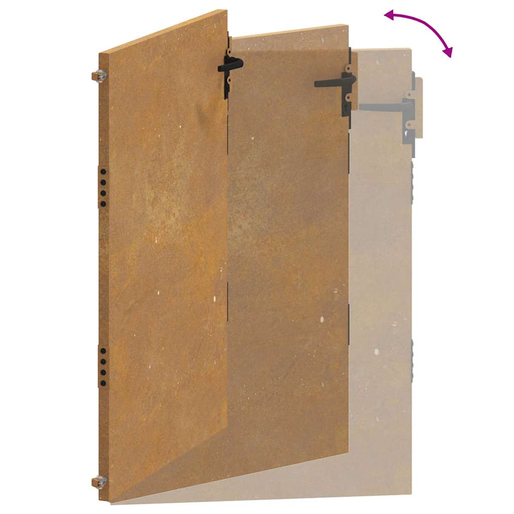 vidaXL Πόρτα Κήπου 100x150 εκ. από Ατσάλι Corten