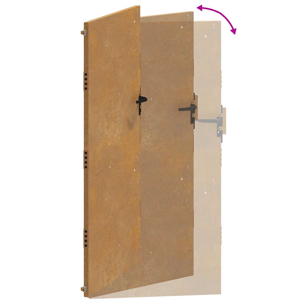 vidaXL Πόρτα Κήπου 100x200 εκ. από Ατσάλι Corten