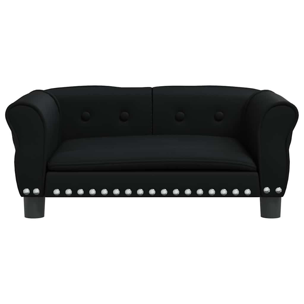 vidaXL Κρεβάτι Σκύλου Μαύρο 70 x 45 x 30 εκ. από Συνθετικό Δέρμα