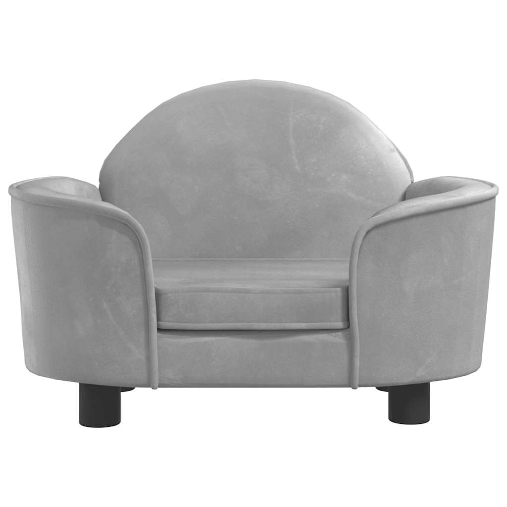 vidaXL Κρεβάτι Σκύλου Ανοιχτό Γκρι 66 x 40 x 45 εκ. Βελούδινο