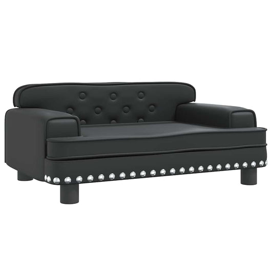 vidaXL Κρεβάτι Σκύλου Μαύρο 70 x 45 x 30 εκ. από Συνθετικό Δέρμα