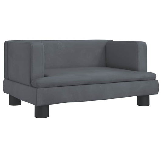 vidaXL Κρεβάτι Σκύλου Σκούρο Γκρι 60 x 40 x 30 εκ. Βελούδινο