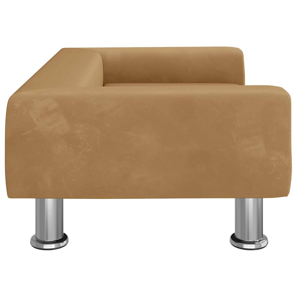 vidaXL Κρεβάτι Σκύλου Καφέ 70 x 45 x 26,5 εκ. Βελούδινο
