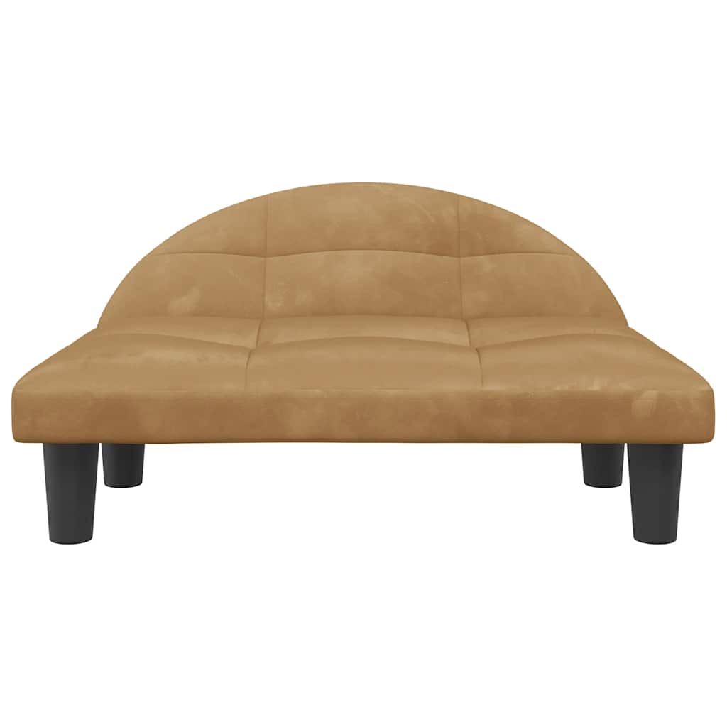 vidaXL Κρεβάτι Σκύλου Καφέ70x52x30 εκ. Βελούδινο