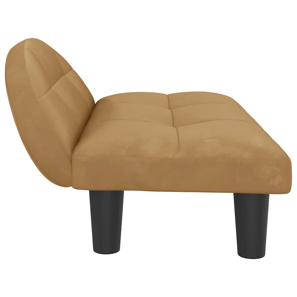 vidaXL Κρεβάτι Σκύλου Καφέ70x52x30 εκ. Βελούδινο