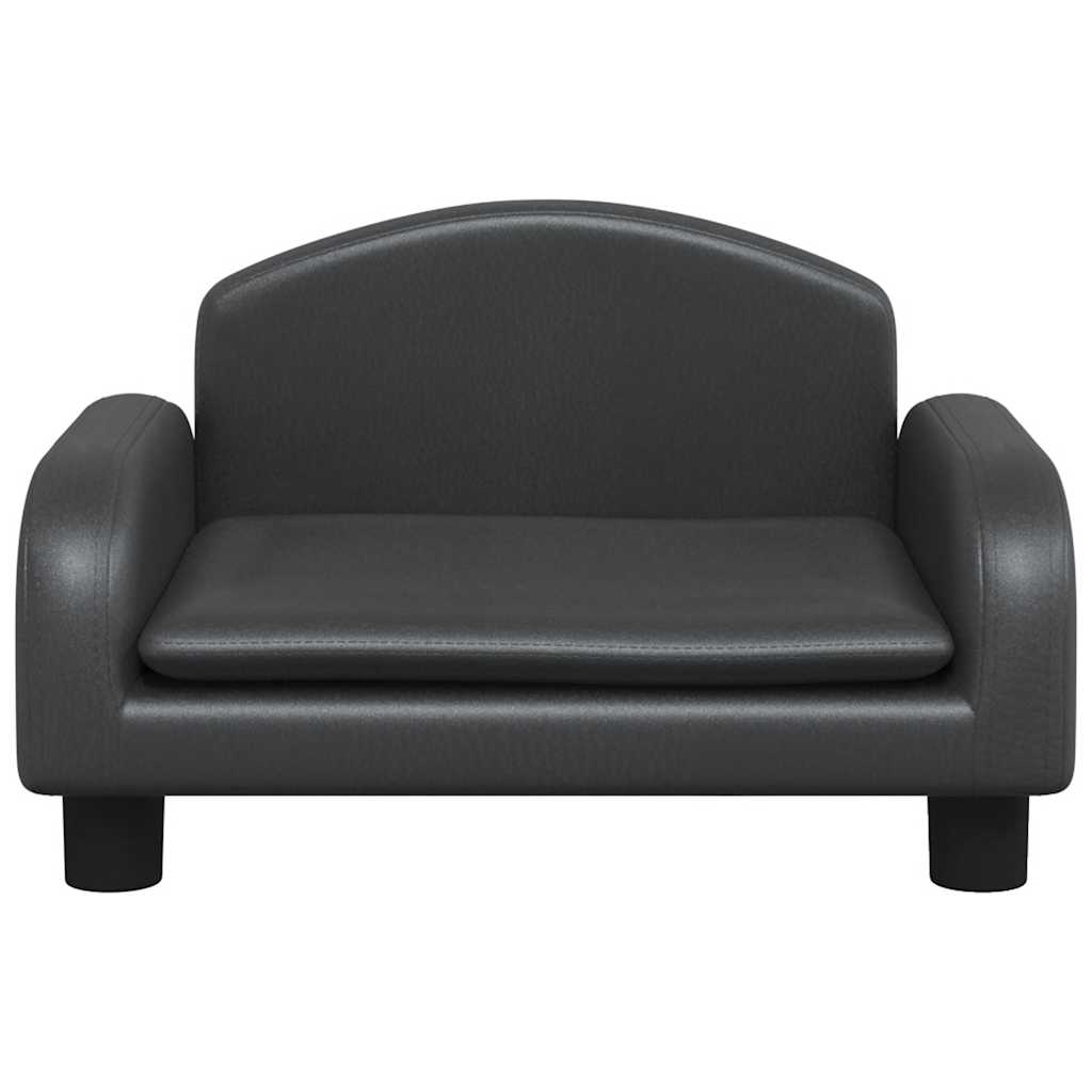 vidaXL Κρεβάτι Σκύλου Μαύρο 50 x 40 x 30 εκ. από Συνθετικό Δέρμα