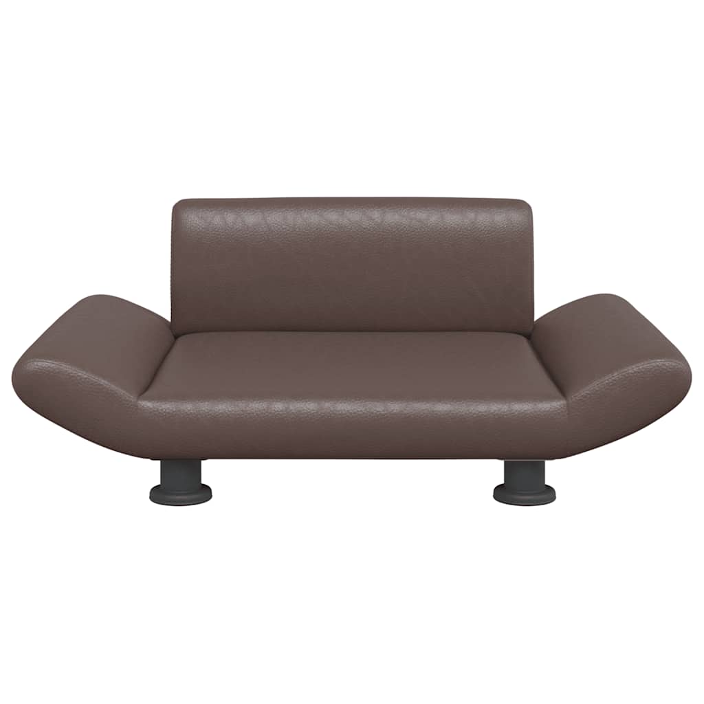 vidaXL Κρεβάτι Σκύλου Καφέ 70x45x28 εκ. από Συνθετικό Δέρμα