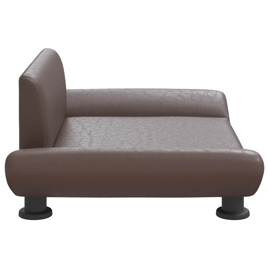 vidaXL Κρεβάτι Σκύλου Καφέ 70x45x28 εκ. από Συνθετικό Δέρμα