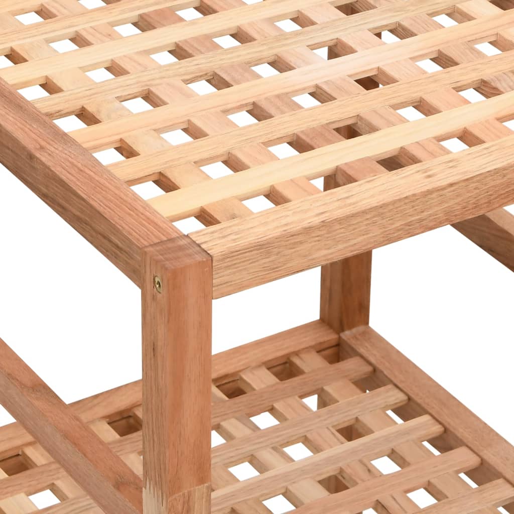 vidaXL Ραφιέρα Μπάνιου 35,5 x 35,5 x 79 εκ. από Μασίφ Ξύλο Καρυδιάς