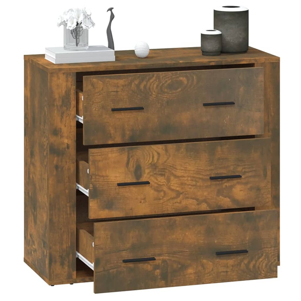 vidaXL Ντουλάπι Καπνιστή Δρυς 80x33x70 εκ. από Επεξεργασμένο Ξύλο