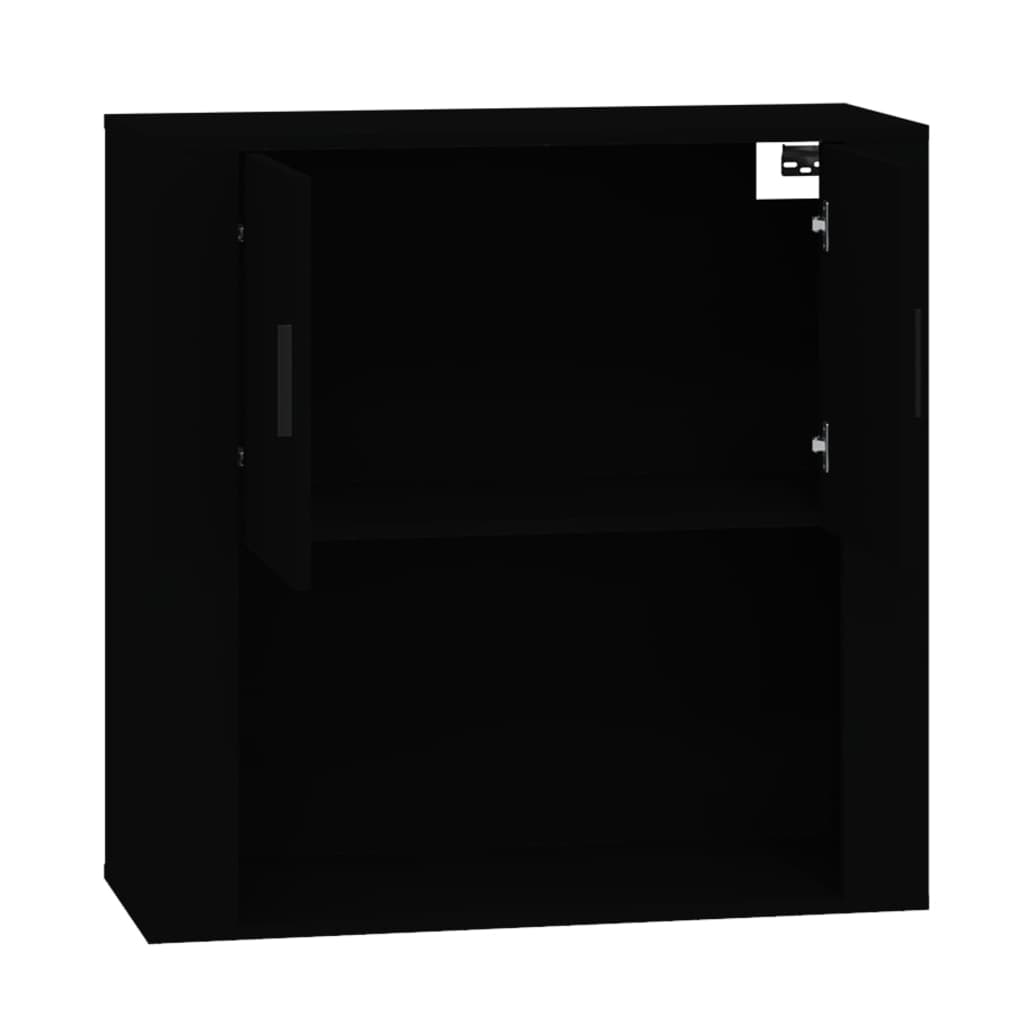 vidaXL Ντουλάπι Τοίχου Μαύρο 80x33x80 εκ. Επεξεργασμένο Ξύλο