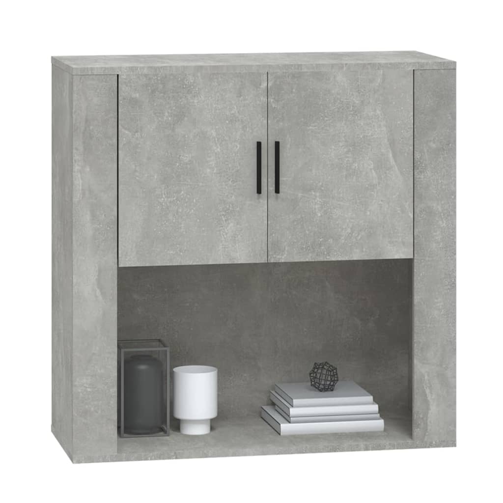 vidaXL Ντουλάπι Τοίχου Γκρι Σκυρ. 80x33x80 εκ. Επεξεργασμένο Ξύλο