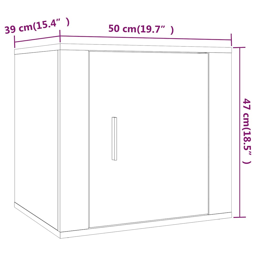 vidaXL Κομοδίνα 2 τεμ. Λευκά 50x39x47 εκ.