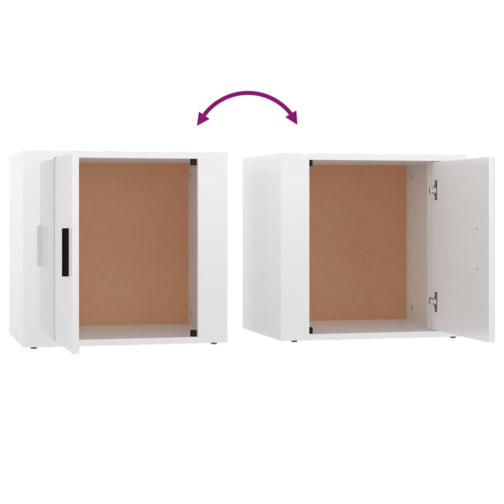 vidaXL Κομοδίνα Γυαλιστερό Λευκό 50 x 39 x 47 εκ.