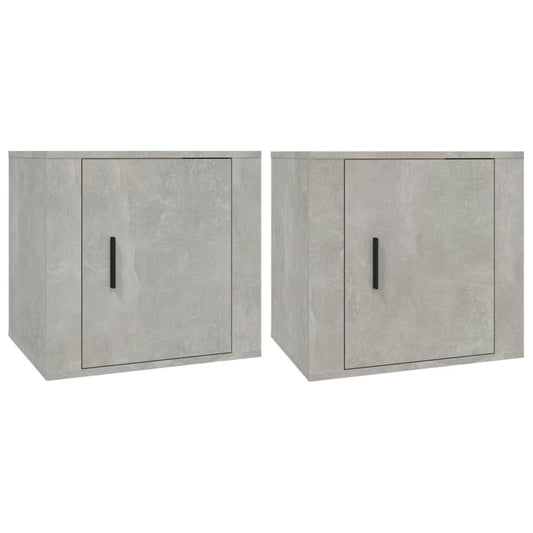 vidaXL Κομοδίνα 2 τεμ. Γκρι Σκυροδέματος 50x39x47 εκ.