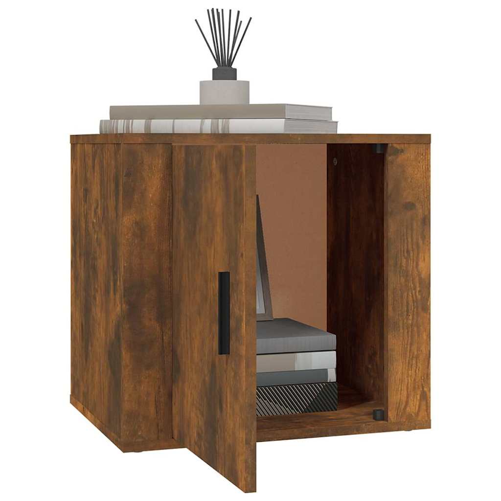 vidaXL Κομοδίνα 2 τεμ. Καπνιστή Δρυς 50x39x47 εκ.