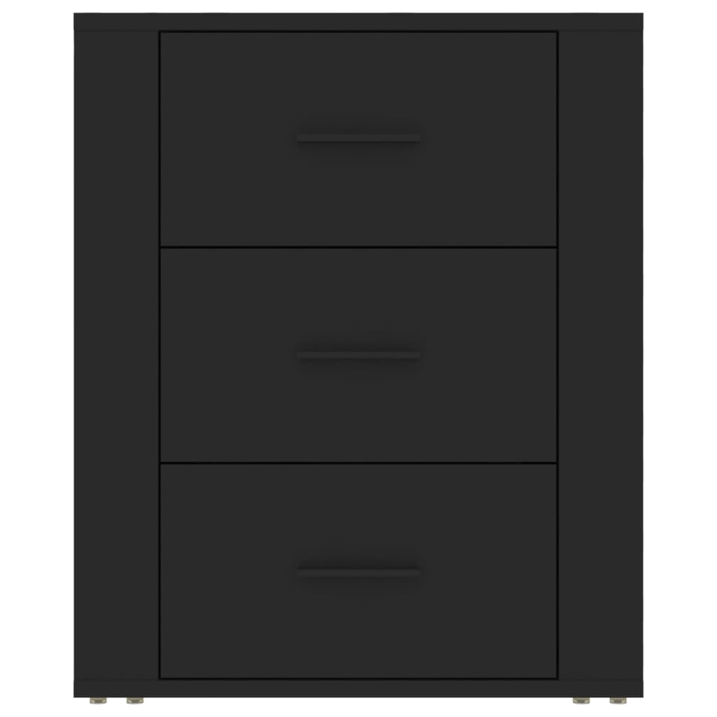 vidaXL Κομοδίνο Μαύρο 50 x 36 x 60 εκ. από Επεξεργασμένο Ξύλο