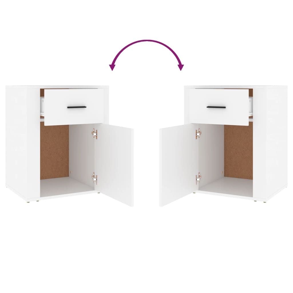 vidaXL Κομοδίνο Λευκό 50 x 36 x 60 εκ. από Επεξεργασμένο Ξύλο