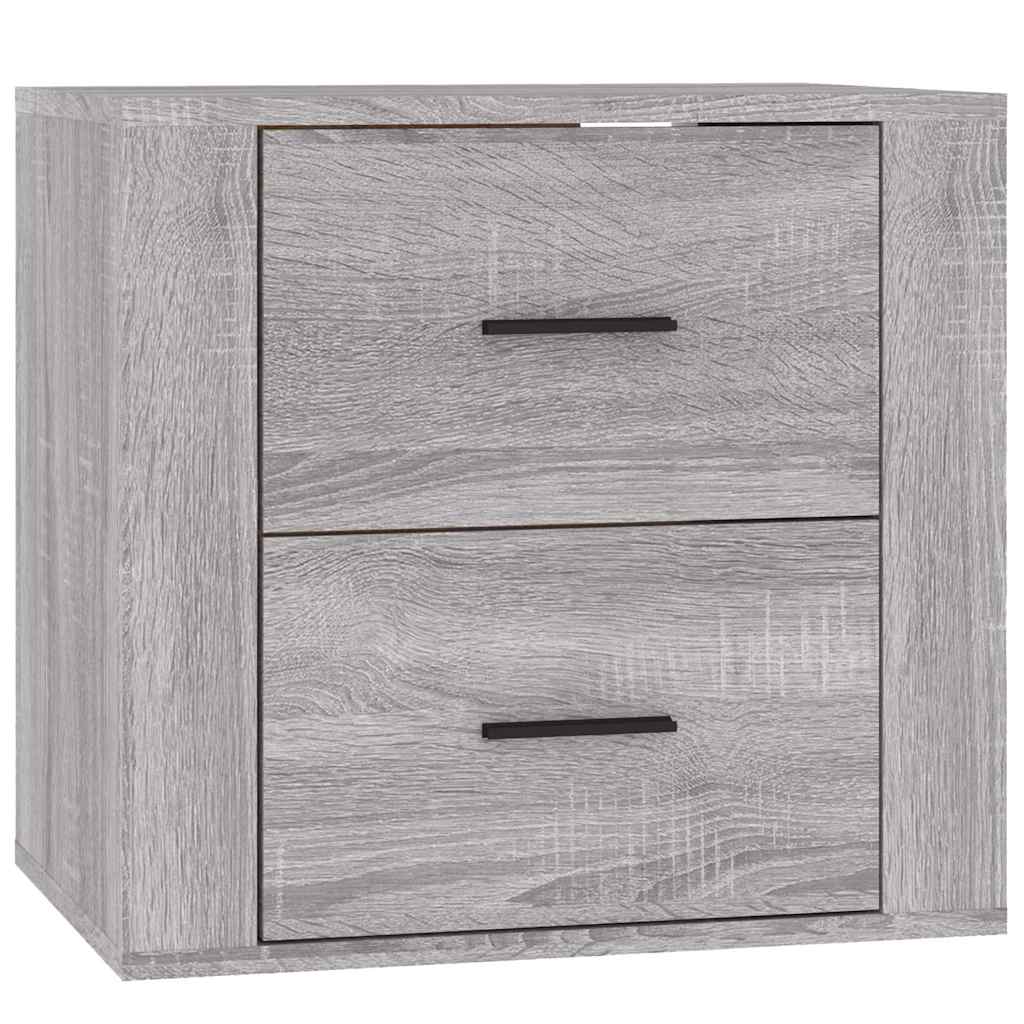 vidaXL Κομοδίνα Επιτοίχια Γκρι Sonoma 50x36x47 εκ.