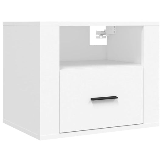 vidaXL Κομοδίνο Επιτοίχιο Λευκό 50 x 36 x 40 εκ.